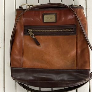 Tignanello brown leather, two tone bag
